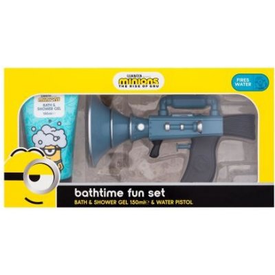 Minions Bathtime Fun Set dárková sada sprchový gel 150 ml + vodní pistole pro děti – Zboží Mobilmania