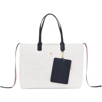 Tommy Hilfiger kabelka Iconic Tommy Tote Perf AW0AW16104 bílá – Hledejceny.cz