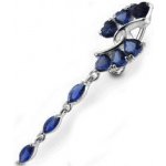 Šperky4U stříbrný piercing do pupíku tmavě modré zirkony BP01251-B – Zboží Dáma