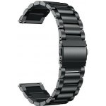 Pirrix řemínek k hodinkám / šířka 22mm / nerezová ocel / černý / 230207