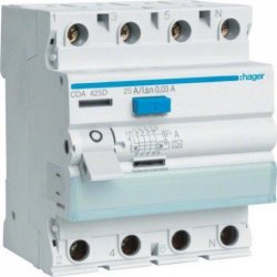 HAGER CGA680D 4 pól. 80A / 0,5 A typ A 10 kA