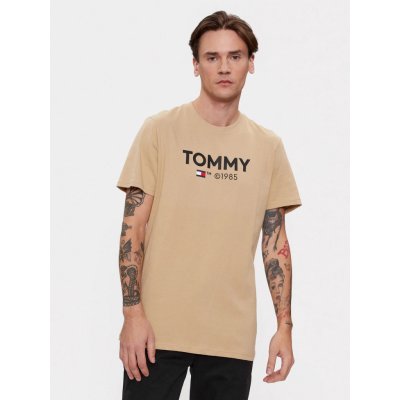 Tommy Jeans pánské béžové tričko AB0