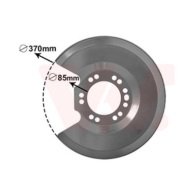 Ochranný plech proti rozstřikování, brzdový kotouč VAN WEZEL 1828373 – Hledejceny.cz