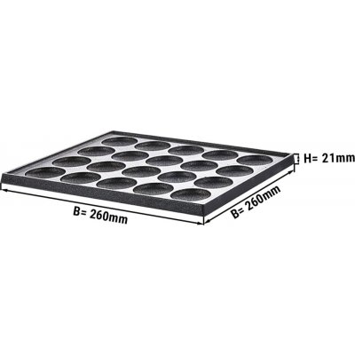 G.Gastro Pečící plotna pro vaflovač - tvar: bublina - D9782723 – Zboží Dáma