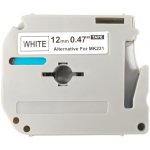 Páska - BROTHER MK-231 - 12 mm bílá - černý tisk - kompatibilní – Hledejceny.cz