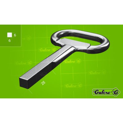 Zástrčný klíč čtyřhranný slitina zinku, zinkováno 6 mm PN423562 – Hledejceny.cz