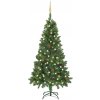 Vánoční stromek vidaXL Umělý vánoční stromek s LED a sadou koulí zelený 150 cm PVC