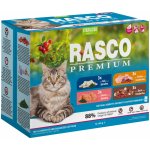 Rasko Premium Cat Sterilized 3 x salmon 3 x cod 3 x duck 3 x turkey 12 x 85 g – Zbozi.Blesk.cz