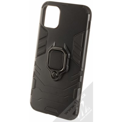 Pouzdro 1Mcz Armor Ring odolné ochranné s držákem na prst Apple iPhone 11 Pro Max černé
