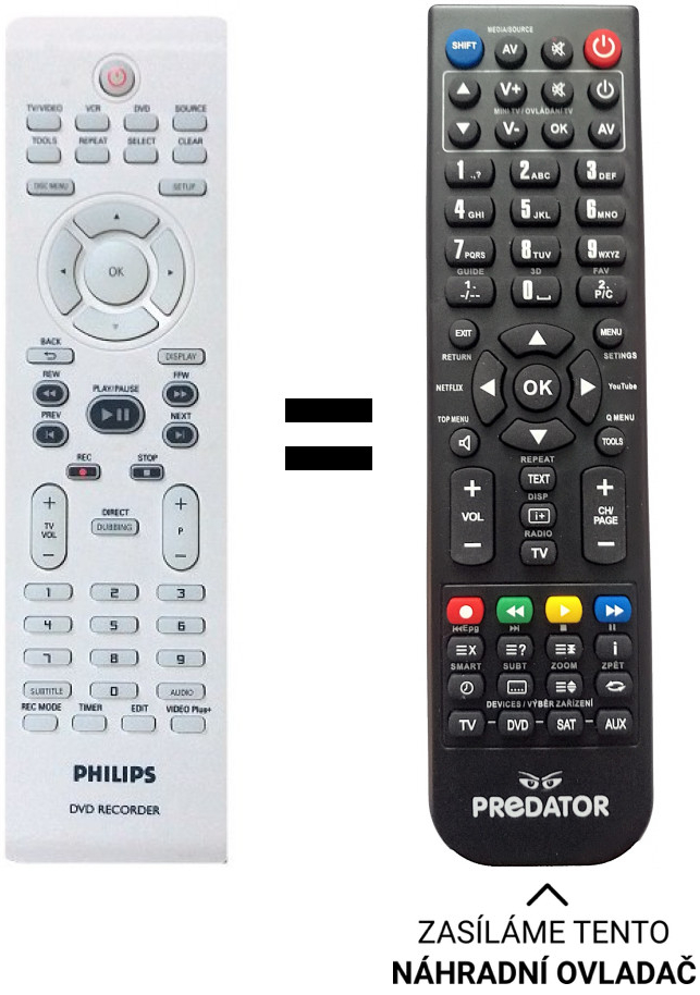 Dálkový ovladač Predátor Philips 242254900928