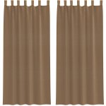 Voálové záclony s poutky 2 ks Světle hnědé 140x245 cm – Hledejceny.cz