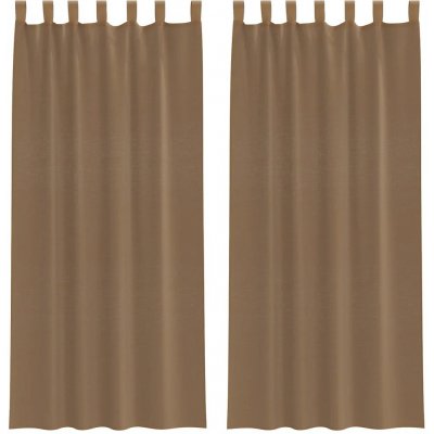 Voálové záclony s poutky 2 ks Světle hnědé 140x245 cm – Hledejceny.cz