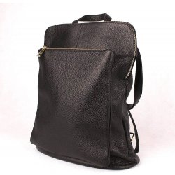 Černý kožený batoh/crossbody kabelka no. 21