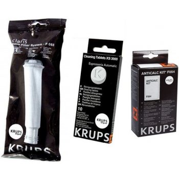 Krups F08801 Aqua Claris + F0540010 odvápňovač + XS300010 čisticí tablety