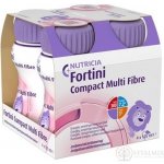 FORTINI COMPACT MULTI FIBRE S PŘÍCHUTÍ JAHODOVOU POR SOL 4X125ML – Hledejceny.cz
