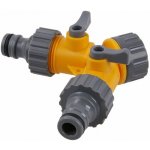 Rozdvojka ROSA s ventily 3/4" na 2 rychlospojky – Sleviste.cz