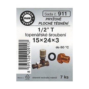 HARTMAN těsnění pryžové 1/2" 15*24*3mm, sada č. 911