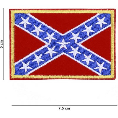 Nášivka textilní Fostex vlajka Jižanská (USA) 5x7,5 cm - barevná – Hledejceny.cz
