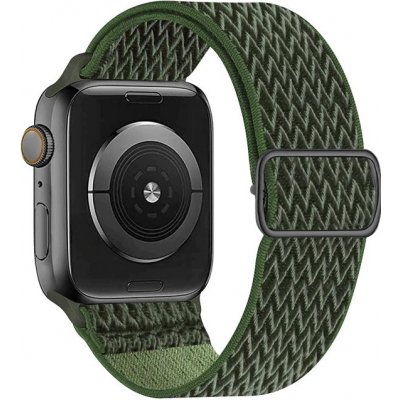 Crested Elastický navlékací řemínek pro Apple Watch 38, 40 a 41 mm s přezkou 3D khaki YACZ-2032