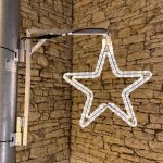 DECOLED 2D LED světelná hvězda na VO sada, 45 × 45 cm, teple bílá – Hledejceny.cz