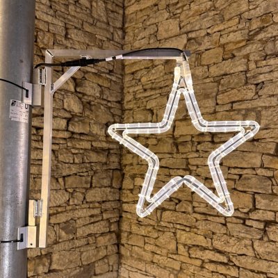 DECOLED 2D LED světelná hvězda na VO sada, 45 × 45 cm, teple bílá – Hledejceny.cz
