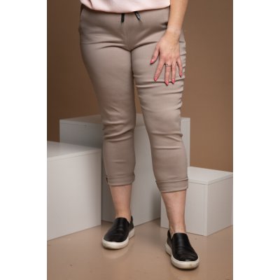 Pružné kalhoty CROP hořčicová – Zboží Dáma