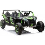 Mamido elektrické autíčko Buggy UTV čtyřmístné 24V nafukovací kola zelená – Zboží Mobilmania