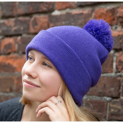 Result Headwear pletená čepice s bambulí RC028X královská modrá – Sleviste.cz