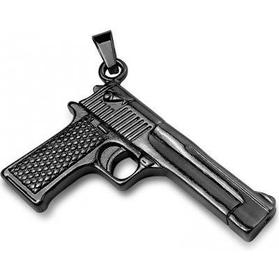 Steel Edge Pánský ocelový přívěšek pistole na krk 6895 – Zboží Mobilmania