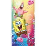 CARBOTEX - Dětská plážová bavlněná osuška Spongebob a Patrik / 70 x 140 cm – Sleviste.cz