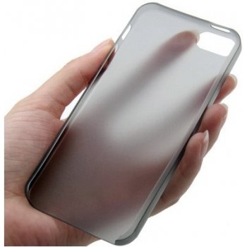 Pouzdro AppleKing ultra tenké 0.3mm poloprůhledné matné iPhone 5 / 5S / SE - černé