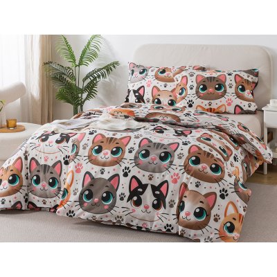 Xpose bavlna Renforcé povlečení ROZTOMILÉ KOČKY 140x200 70x90 – Zboží Mobilmania