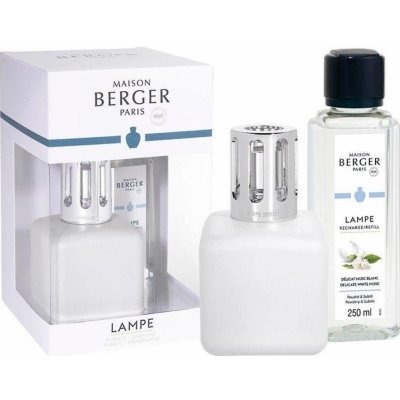 Maison Berger Paris sada katalytická lampa Glacon bílá a náplň Delicate White Musk Jemné bílé pižmo 250 ml – Zbozi.Blesk.cz