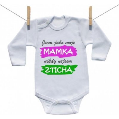 Boodyy Body s dlouhým rukávem Jsem jako moje mamka nikdy nejsem zticha – Hledejceny.cz