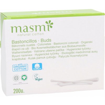 Masmi tyčinky z organické bavlny 200 ks – Zboží Dáma