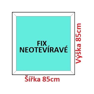 Soft Plastové okno 85x85 cm FIX neotevíravé – Zbozi.Blesk.cz