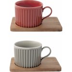 EASY LIFE Porcelánové šálky na kávu a čaj s podšálky TAKE A BREAK 2 x 250 ml – Zboží Mobilmania