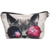 Kosmetická taška Who Cares kosmetická taštička Kočka s brýlemi BFL-38