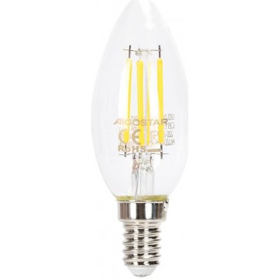 Aigostar B.V. LED Stmívatelná žárovka VINTAGE C35 E14/4W/230V 6500K AI1705 – Hledejceny.cz