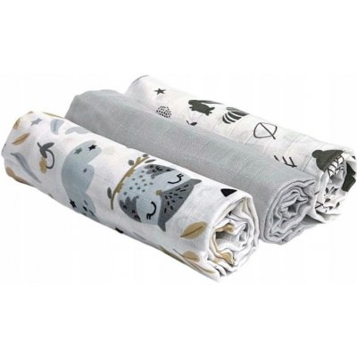 Baby Ono Pleny mušelínové Super soft Šedé 3 ks – Sleviste.cz