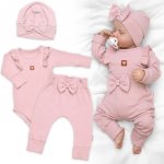 Žebrovaná rostoucí souprava 3D, Baby Girl pudrově růžová – Sleviste.cz