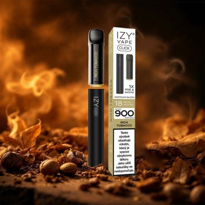 IZY CLICK 2ml Starter Kit Rich Tobacco 18mg Black – Hledejceny.cz
