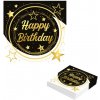 Ubrousky Fiestas Guirca Papírové ubrousky Happy Birthday Stars 16x16 cm