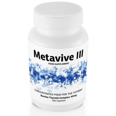 Metavive III hovězí komplex štítné žlázy 40 mg 180 kapslí – Hledejceny.cz