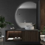 Daramio Kulaté zrcadlo s LED osvětlením E3 85x110 cm – Hledejceny.cz