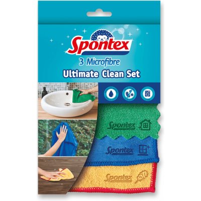 Spontex Microfibre Set utěrky z mikrovlákna 3 ks – Zboží Dáma