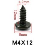 Vrut černěný M4x12 sáček 100 ks – Hledejceny.cz