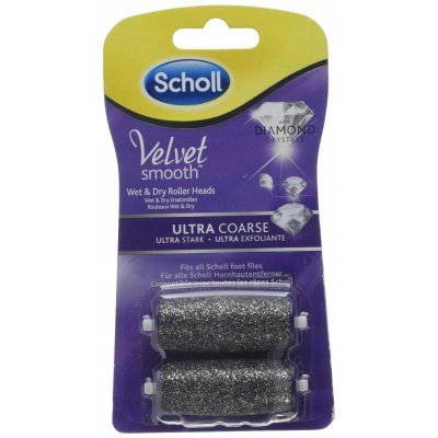 Scholl Velvet Smooth náhradní hlavice s diamantovými krystalky ultra drsná 2 ks – Zboží Dáma