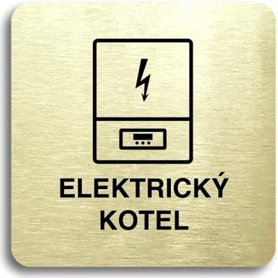 Accept Piktogram "elektrický kotel" (80 × 80 mm) (zlatá tabulka - černý tisk bez rámečku) – Zboží Mobilmania