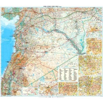 Gizi Map Sýrie a Libanon - nástěnná mapa 86 x 94 cm Varianta: bez rámu v tubusu, Provedení: laminovaná mapa v lištách
